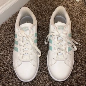 Blue and White Adidas